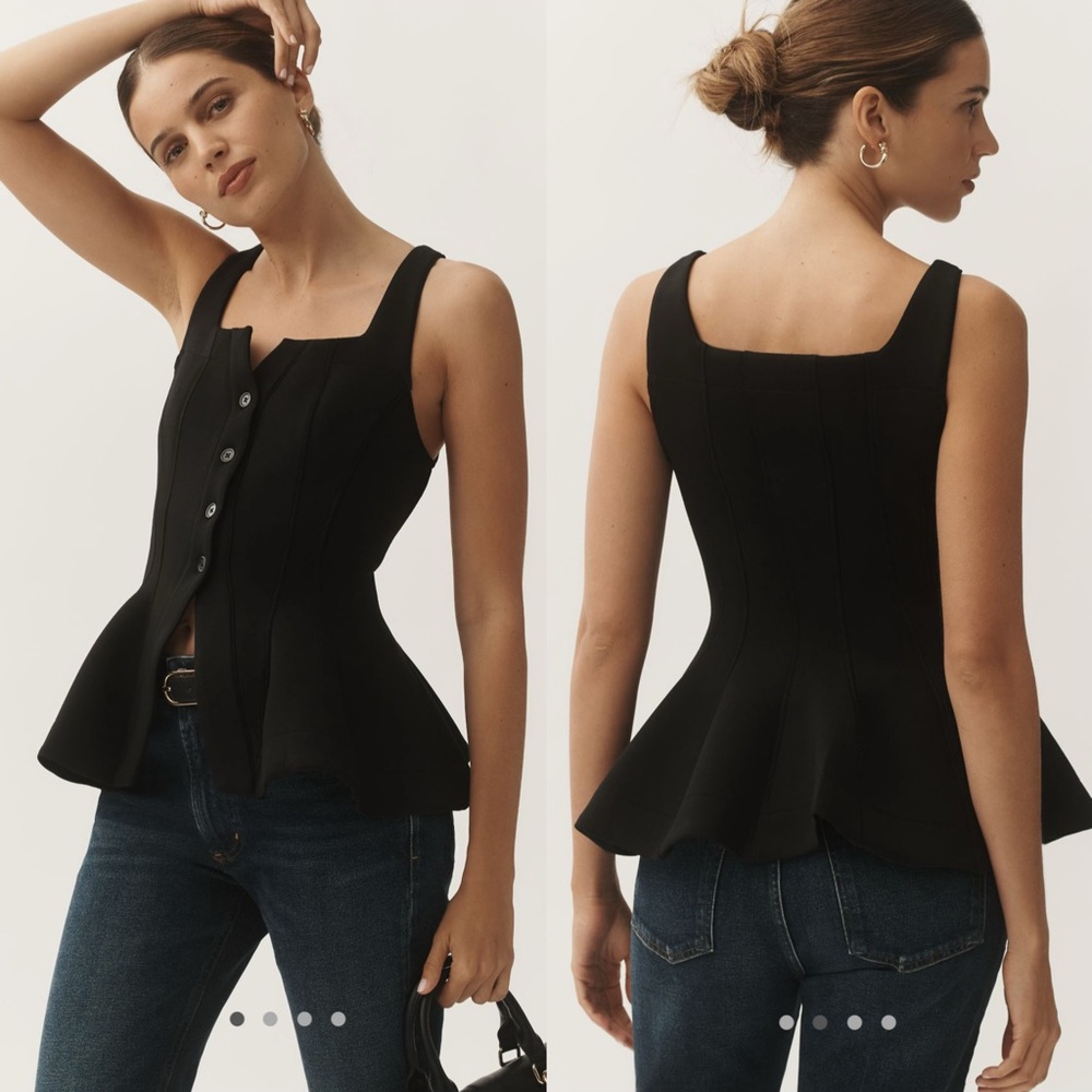 By Anthropologie Seamed Scuba Corset Tank